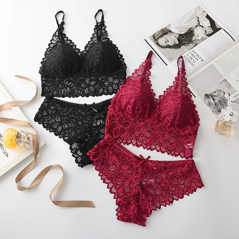 Dynamic Duo — Chic Two-Piece Lace Lingerie Set