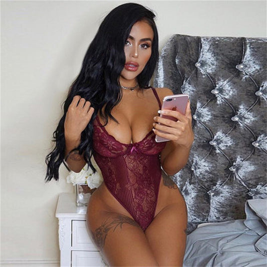 Hollow Hello — Elegant Lace Cut-Out Briefs for Ladies