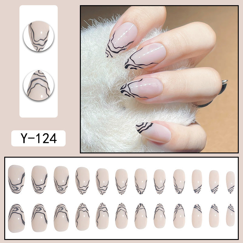 French Kiss — Elegant Water Drop Manicure Rhinestone Nails