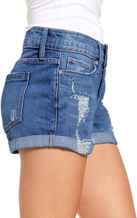 Distress Express — Ripped & Frayed Denim Shorts