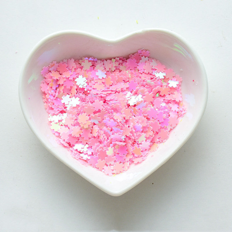 Cherry Sweet Mani — Cherry Blossom Sequin, Handmade Nail Art