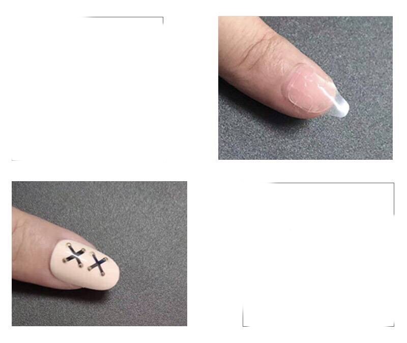 Bubbly Tips — Champagne & Astringent Fake Nails