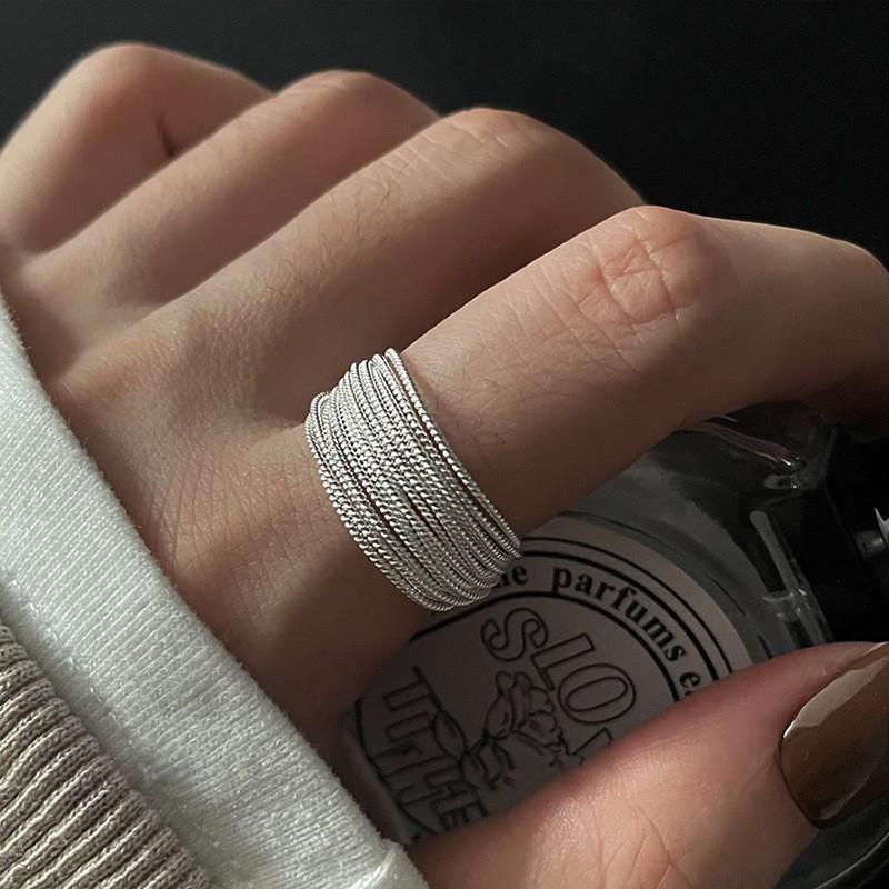 Sterling Style — 925 Silver Irregular Plain Band Ring for Women