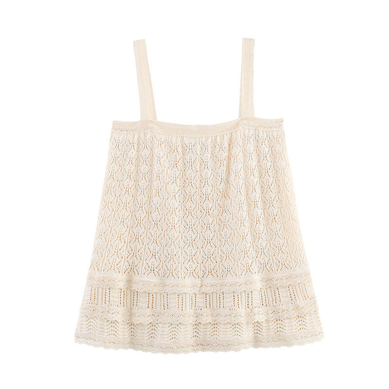 Knit Wit — Jacquard Mesh Knit Crop Top