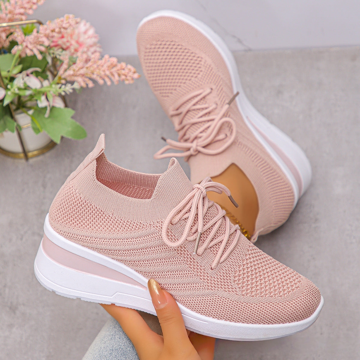 Knit Know-How — Multi-Colored Flyknit Slip-On Sneakers