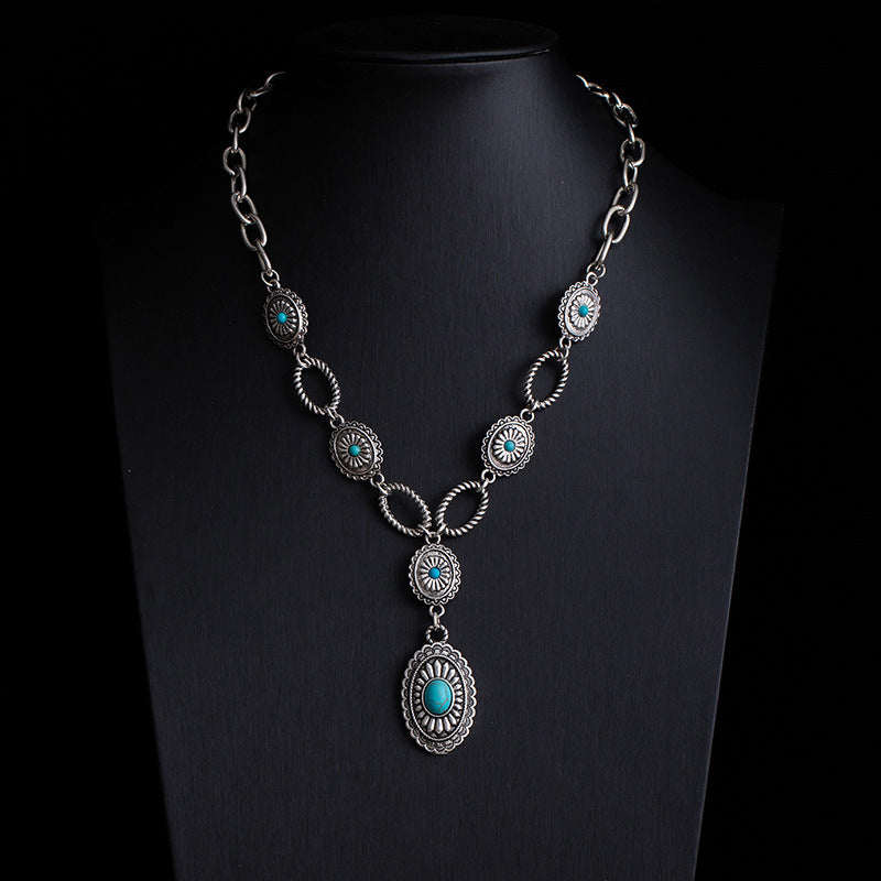 Turquoise Trails — Retro Ethnic Style Necklace