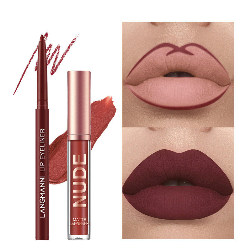 Pout Perfection — 12-piece Matte Lipstick & Lip Liner Set, Waterproof & Long-Lasting