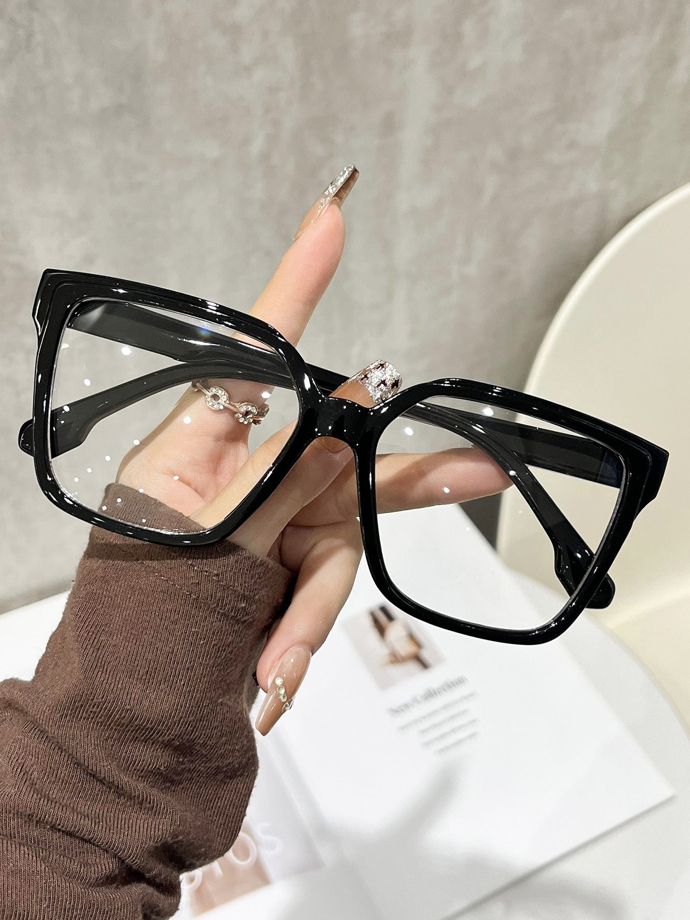 Square Up Your Style — Korean Trendy Square-Frame Glasses