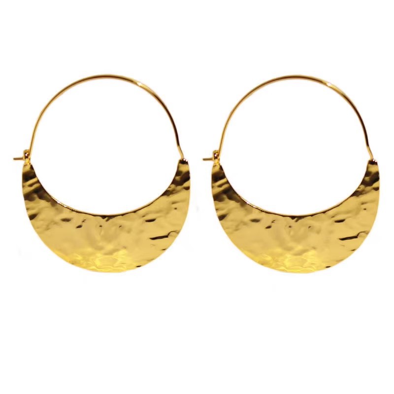 Fan-tastic Flare — 18K Gold-Plated Fan-Shaped Earrings for Women