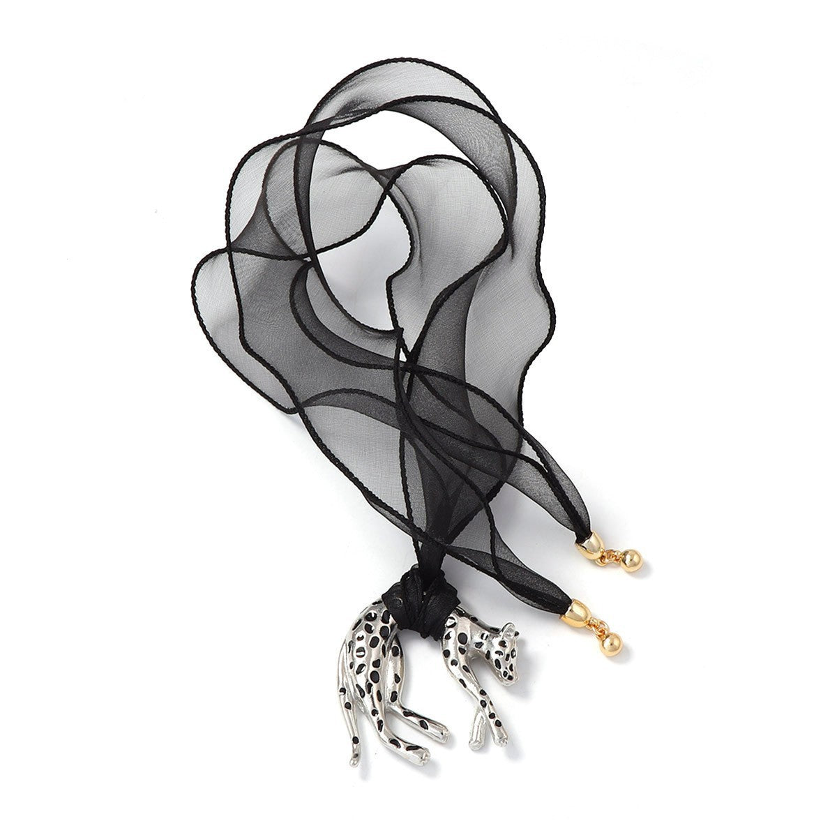 Ribbon & Rouged — Exaggerated Ribbon-Laced Necklace, Euro-American Style