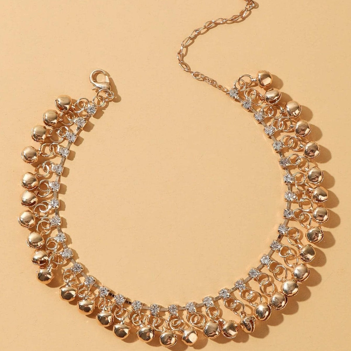 Ankle Adorned — Diamond-Encrusted Beach Chain Anklet