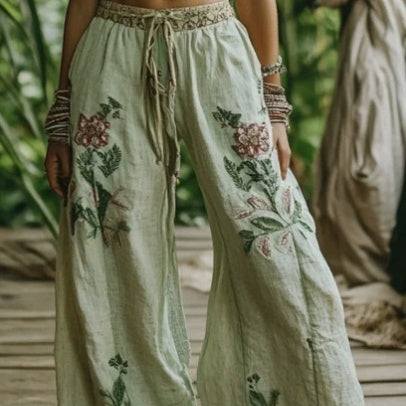 Hemp Hipster — Vintage Sand-Washed Hemp Wide-Leg Pants
