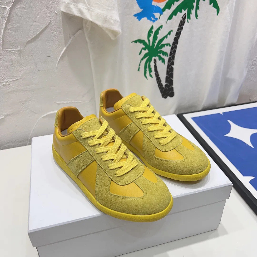 Cowhide Comfort — Unisex Thin-Soled Casual Sneakers