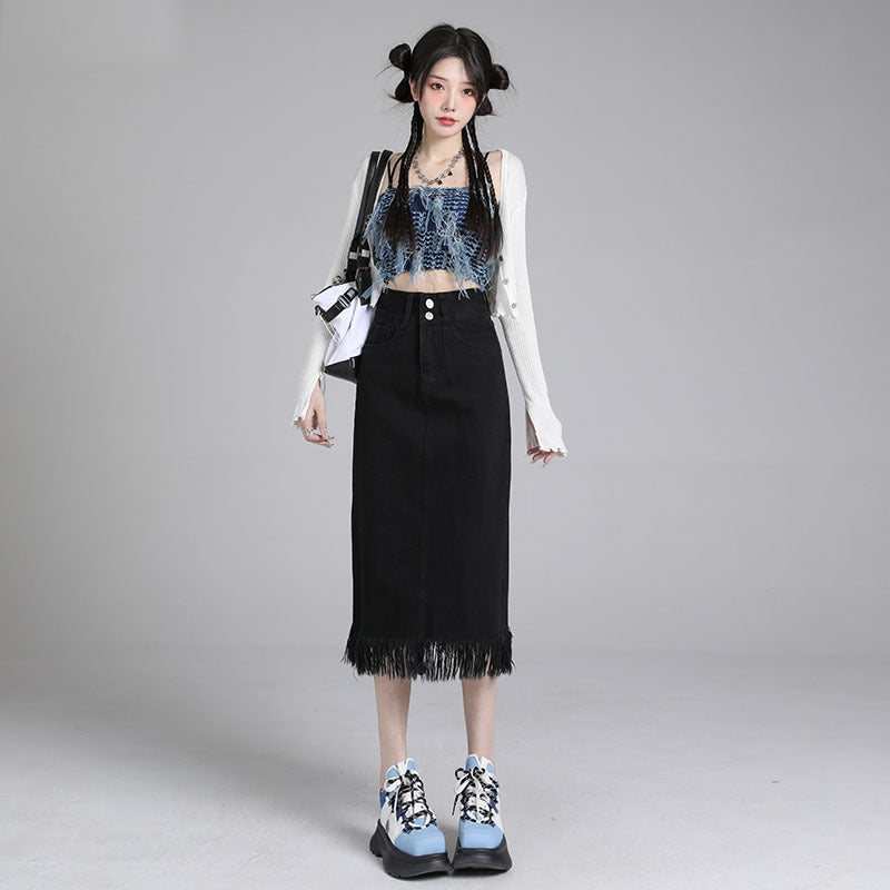 Skirt the Rules — New Tummy-Control Loose-Fit Denim Skirt