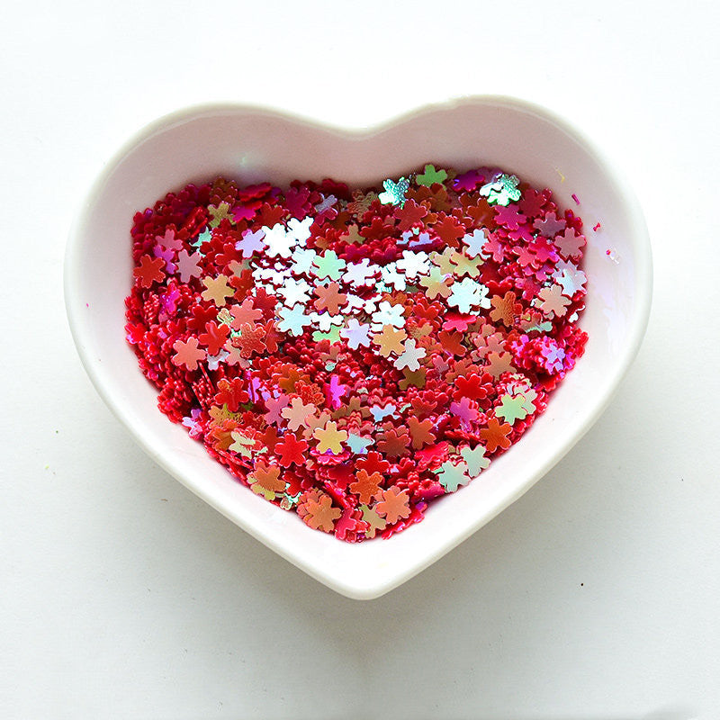 Cherry Sweet Mani — Cherry Blossom Sequin, Handmade Nail Art