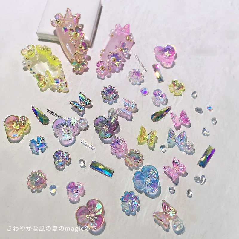 Bloom & Grow — Floral Butterfly Nail Art Stickers