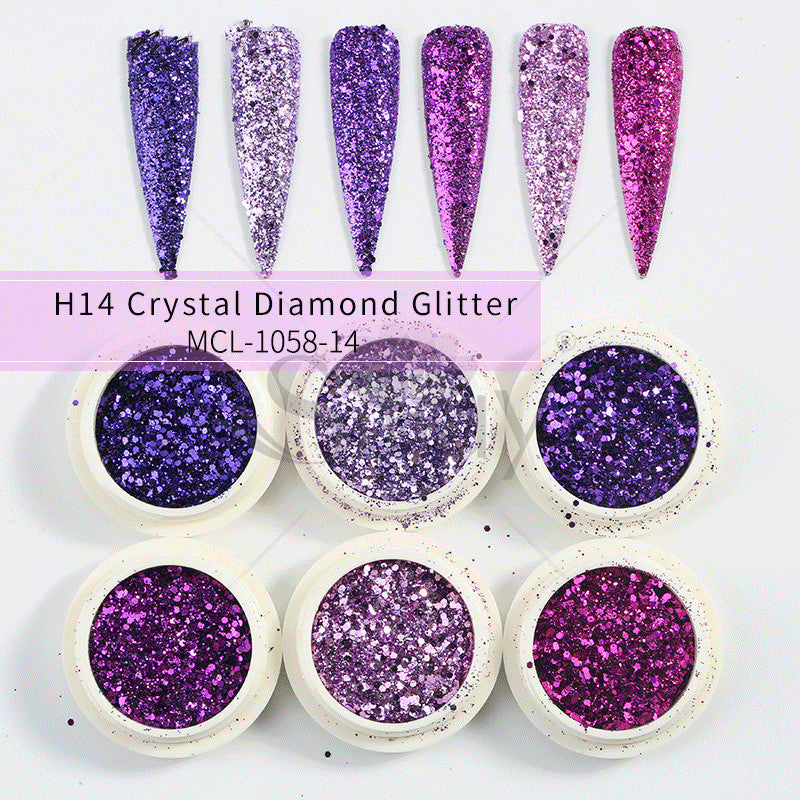 Mermaid's Glow — Aurora Glitter Nail Powder Set