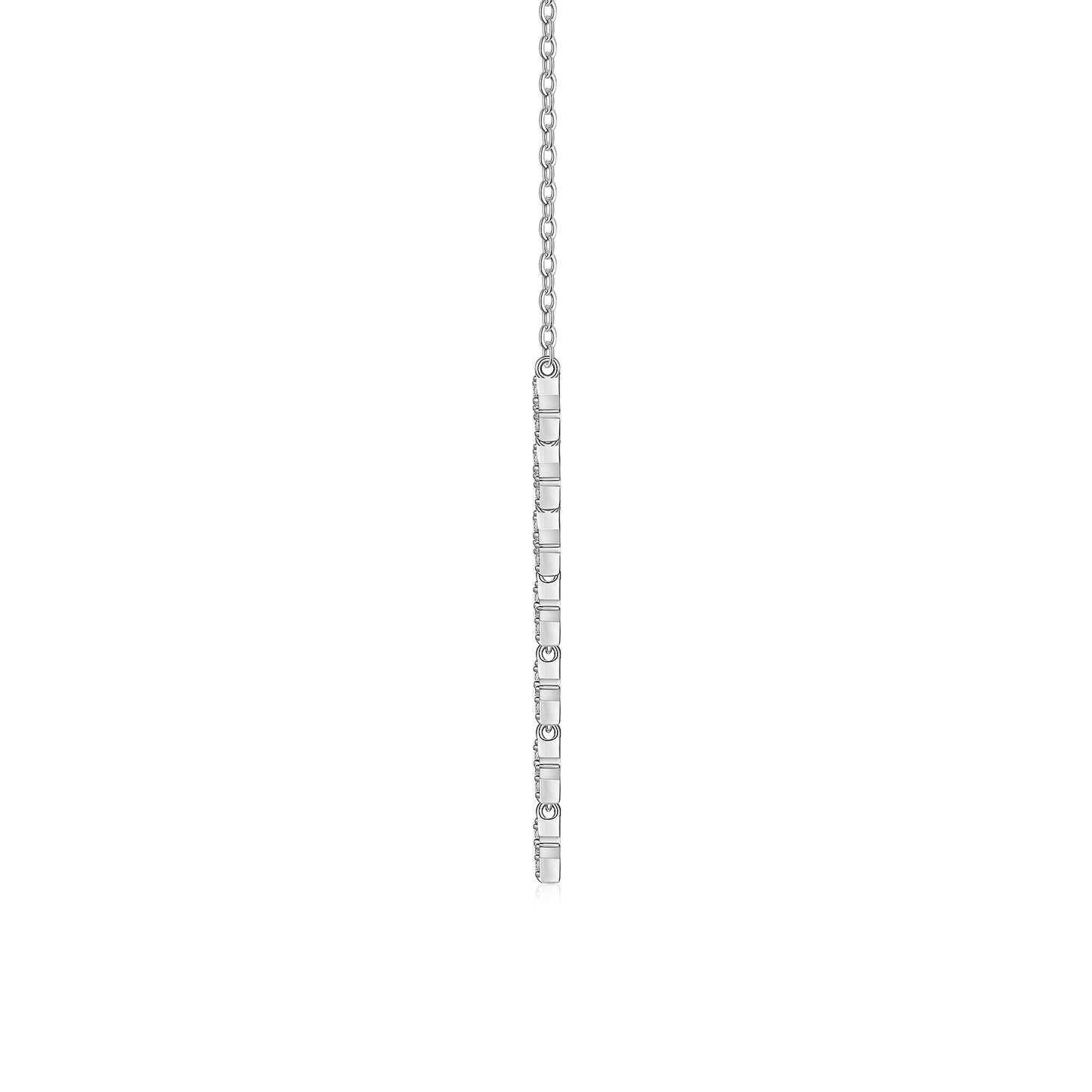 Moissanite Magic — Moissanite Pendant, Platinum Plated S925 Silver