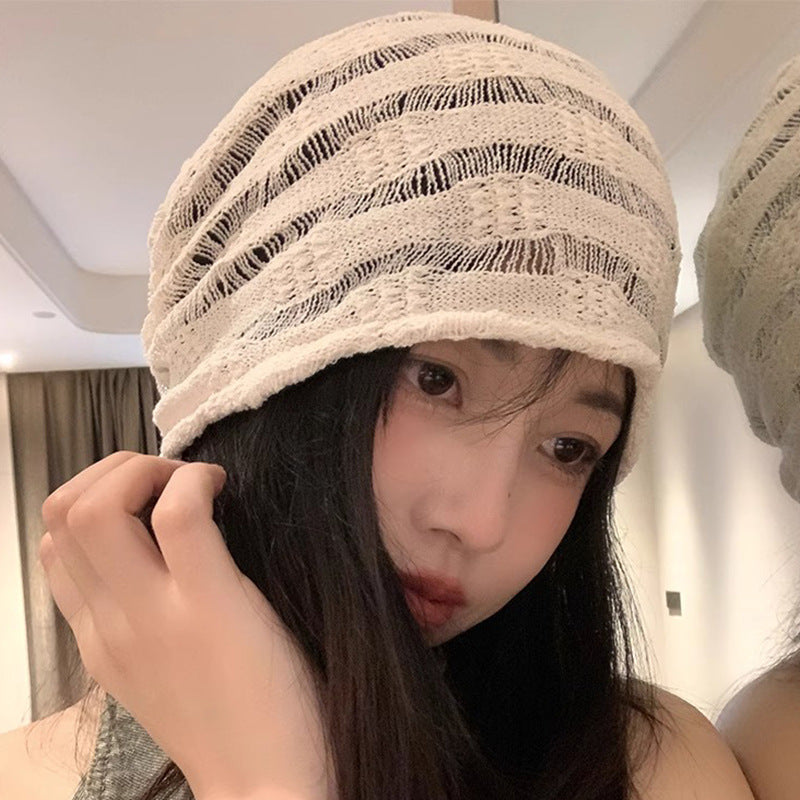 Knit Wit — Hollow Cotton-Linen Face-Slimming Headwrap