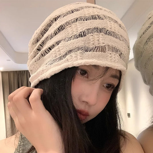 Knit Wit — Hollow Cotton-Linen Face-Slimming Headwrap