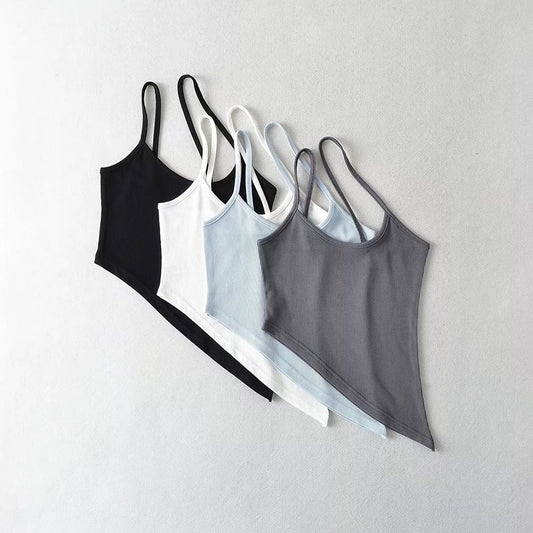 Asymmetric Angle — Triangle Hem Camisole, Unique Style