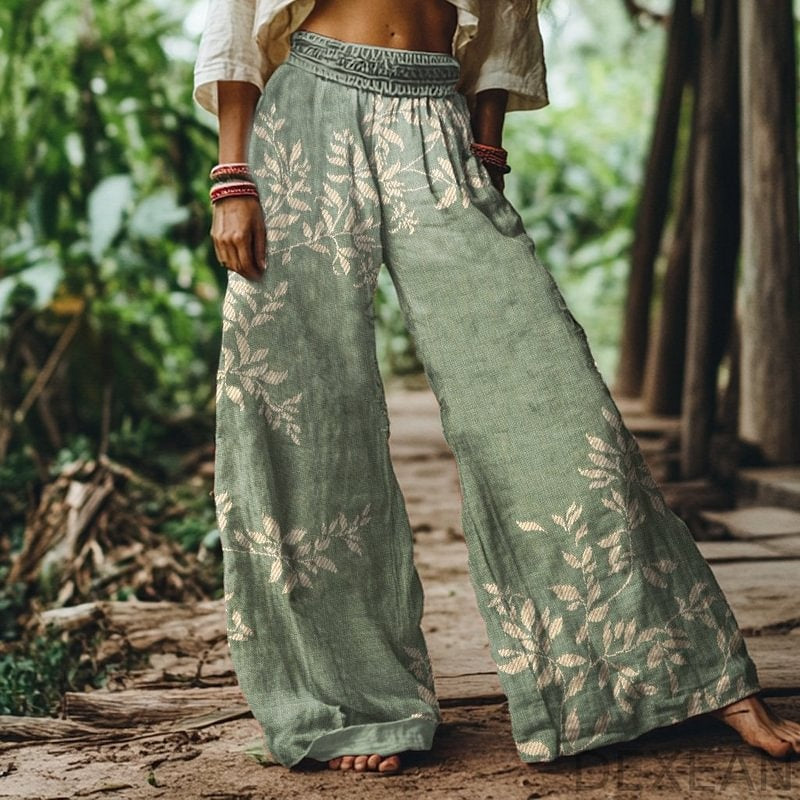 Abs-olutely Fabulous — Midriff-Baring Wide-Leg Casual Pants