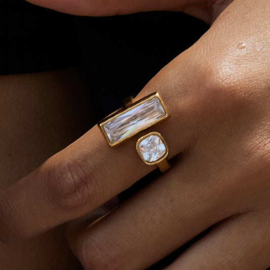 Ring Them Bells — 18K Gold Stainless Steel Zircon Ring