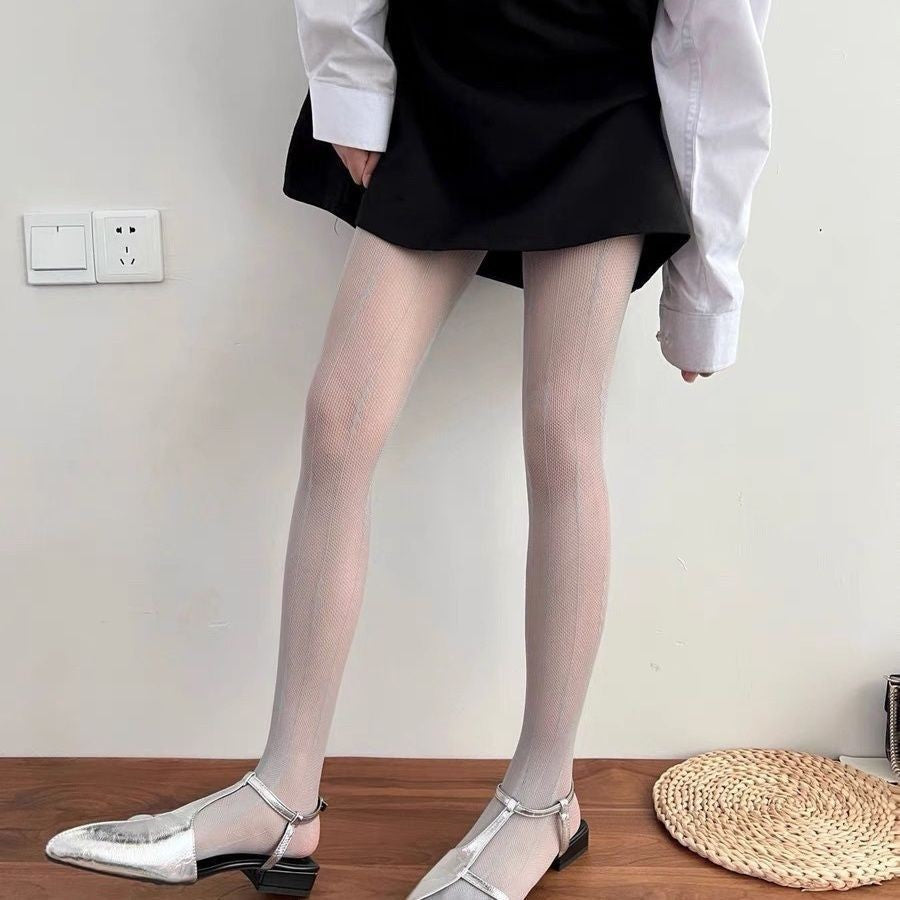Geo-Daring — Geometric Pattern Fishnet Stockings