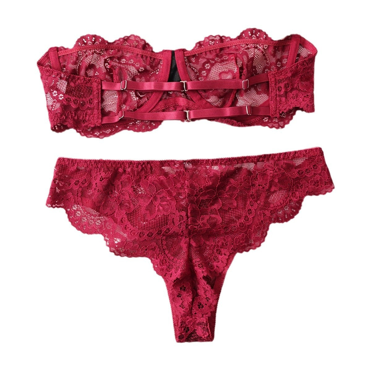 Flower Power — Lace Flower Print Underwear Suit