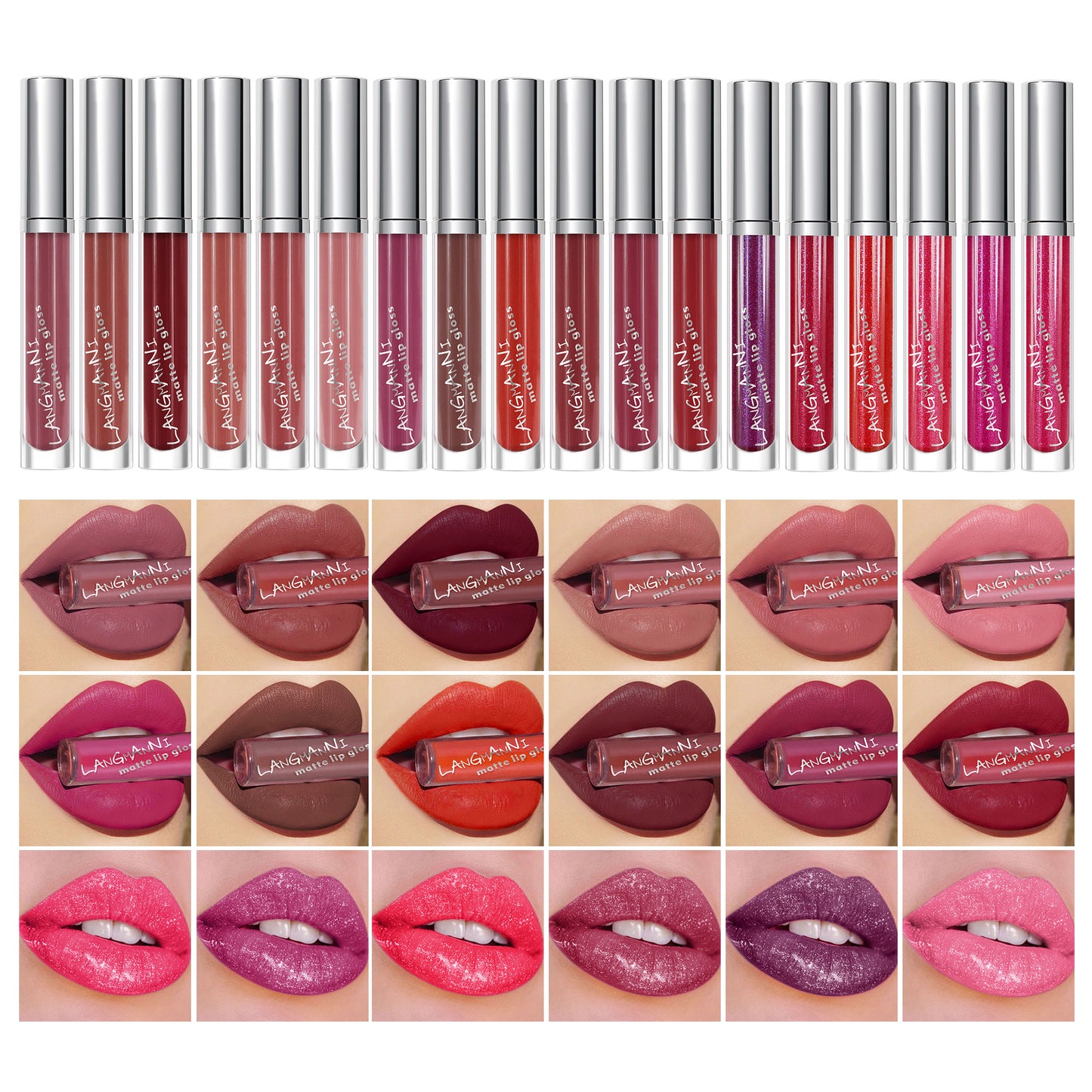 Lip Sync — 18-Piece Matte Velvet Lip Gloss Set