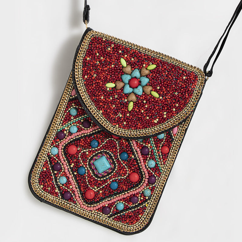 Bead Bliss — Bohemian Bead Satchel Phone Bag