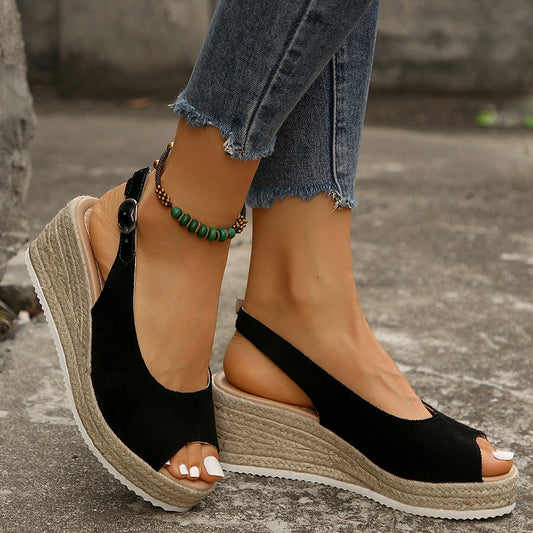 Wedge Wonder — Fish-Mouth Wedge Summer Sandals