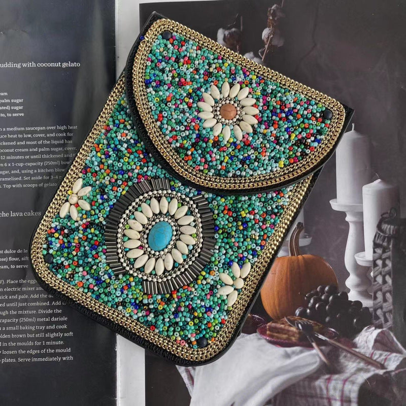 Bead Bliss — Bohemian Bead Satchel Phone Bag
