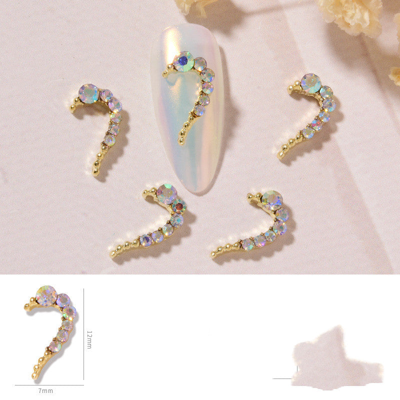 Heart's Desire — Alloy Love Heart Nail Art Jewelry, Rhinestone Piece
