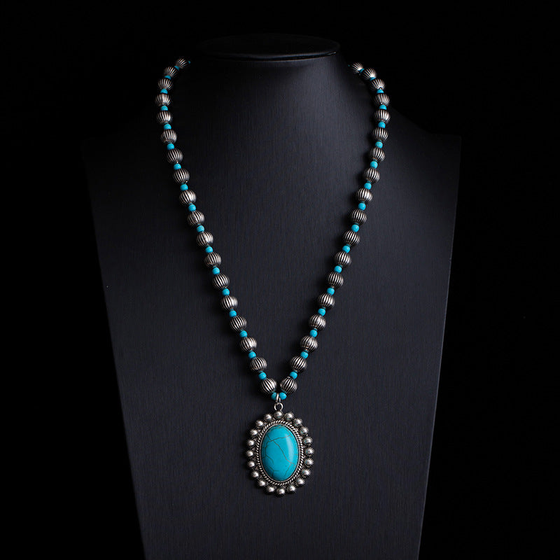 Turquoise Trails — Retro Ethnic Style Necklace