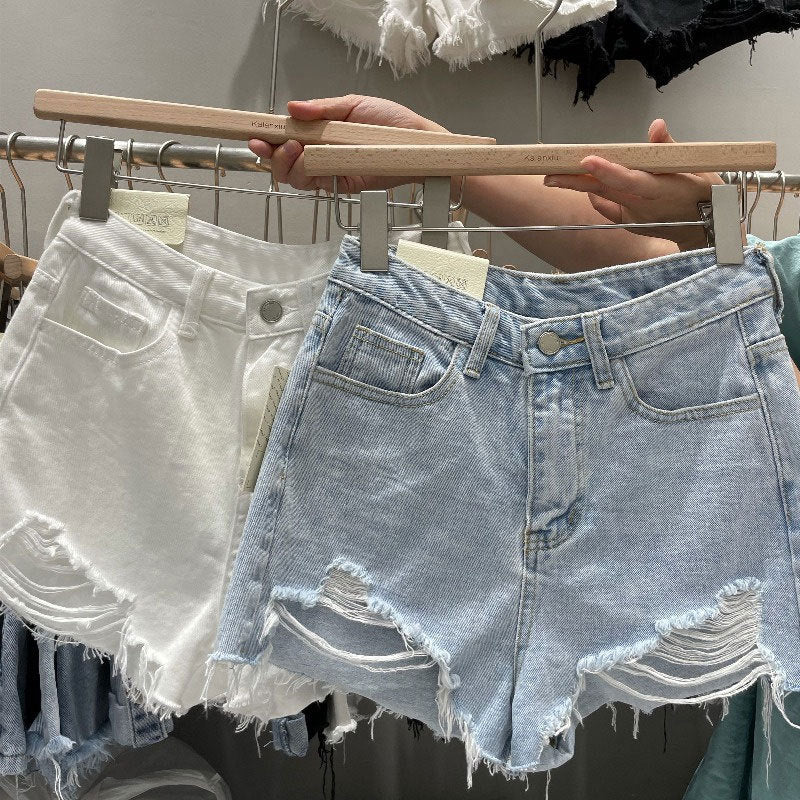Raw Edge Rebel — Instagram-Ready Denim Shorts