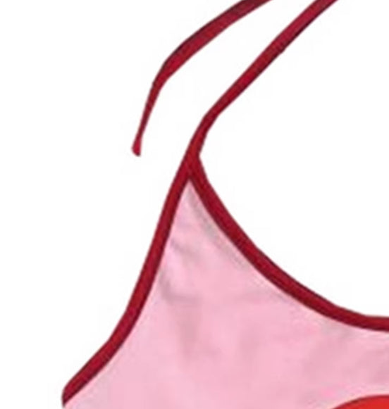 Heartthrob Top — Slim Fit Spaghetti Strap Love Heart Print