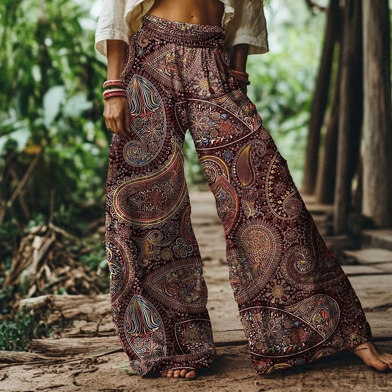 Abs-olutely Fabulous — Midriff-Baring Wide-Leg Casual Pants