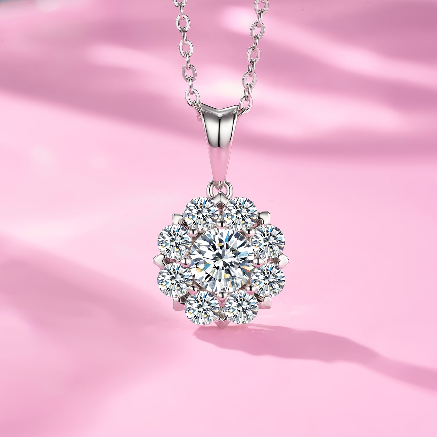 Morganite Marvel — 1 Carat Morganite Pendant, Platinum Plated S925 Silver