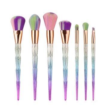 Diamond Dazzle — 7-Piece Diamond Handle Makeup Brush Set, Foundation & More