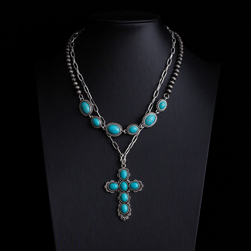 Turquoise Trails — Retro Ethnic Style Necklace