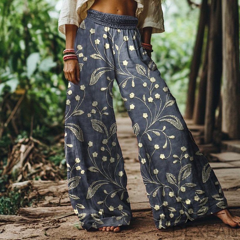 Budding Style — Wide-Leg Flower Bud Pants