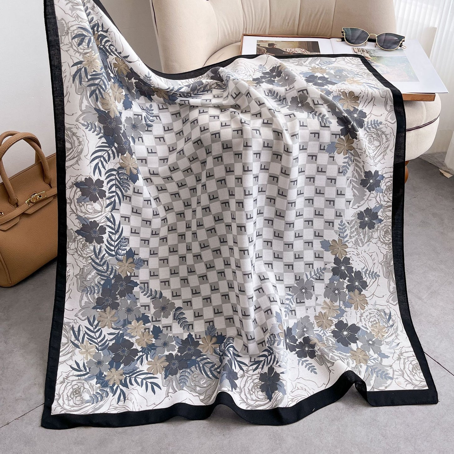 Velvet Touch — Creative Print Velvet Square Scarf