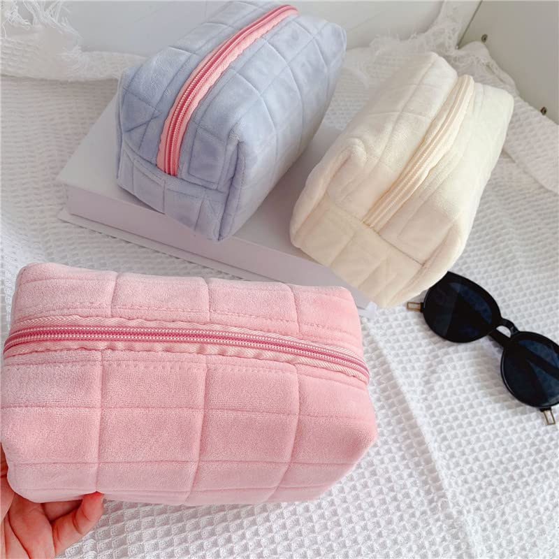 Check Mate — Large Checkered Travel Cosmetic Bag