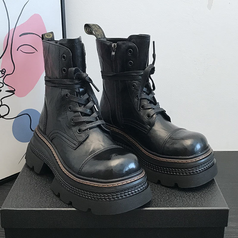 Ankle Authority — Chunky-heeled Ankle Boots with Side Zippers