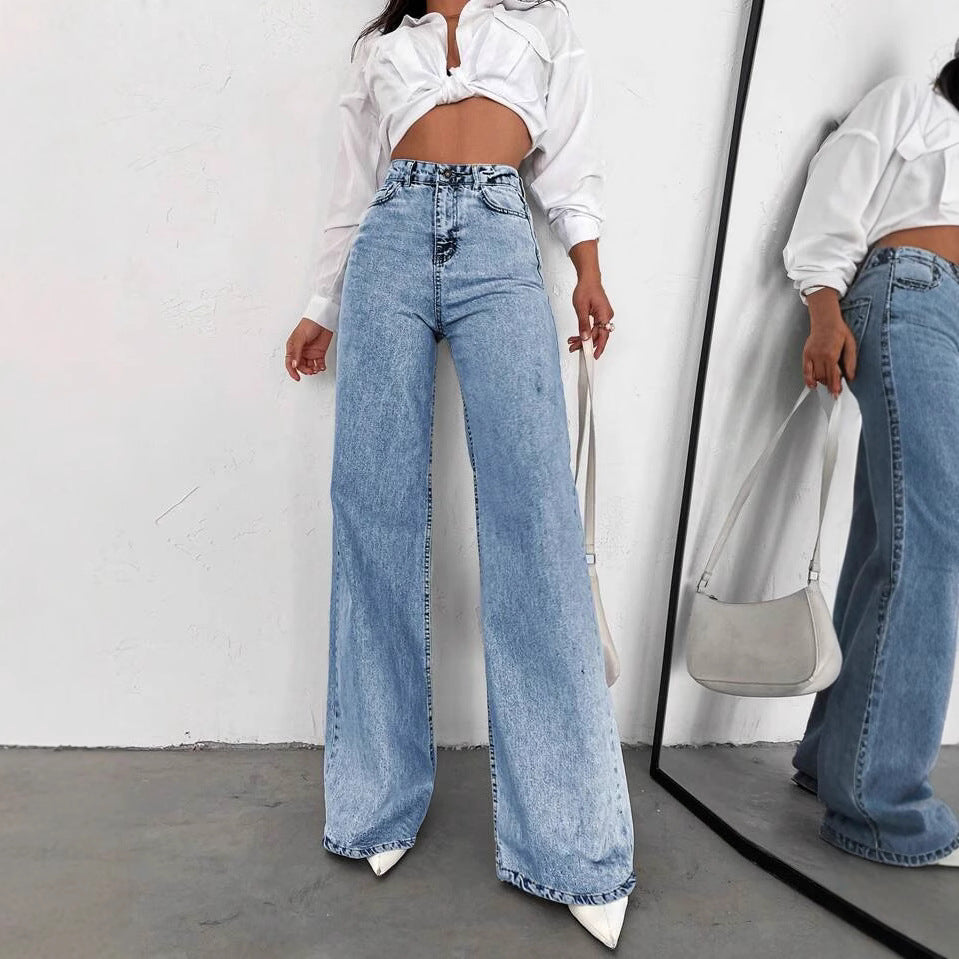 Leg-endary Style — Women's Loose Straight-Leg Slimming Denim