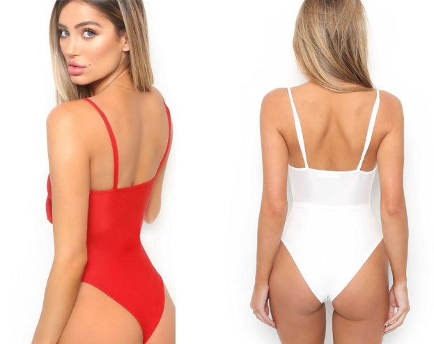 Knot Your Average — One-Piece Knot Print Swimsuit ZC2520