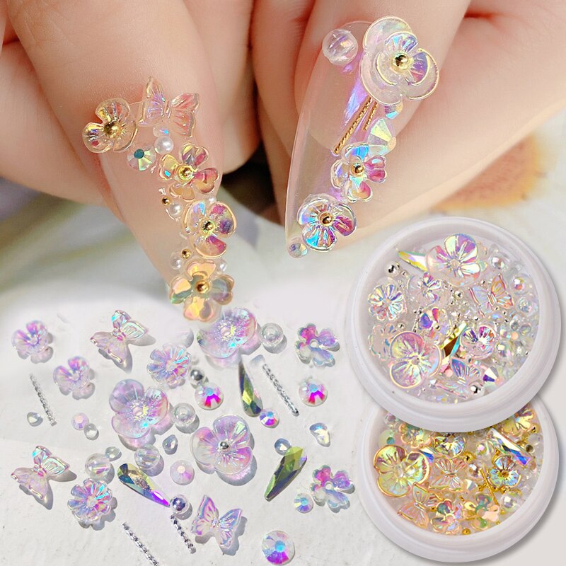 Bloom & Grow — Floral Butterfly Nail Art Stickers