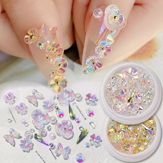 Bloom & Grow — Floral Butterfly Nail Art Stickers