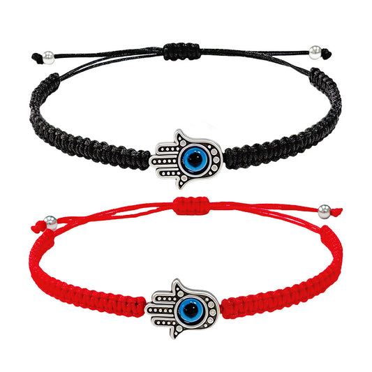 Knot-ical Luck — Hand-Knitted Red String Bead Bracelet